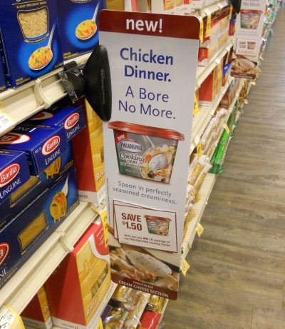 Philadelphia cooking creme coupon display