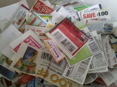 box of coupons