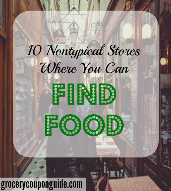 where to find food, non-typical stores