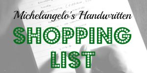 Michaelangelo's shopping list, ancient shopping list