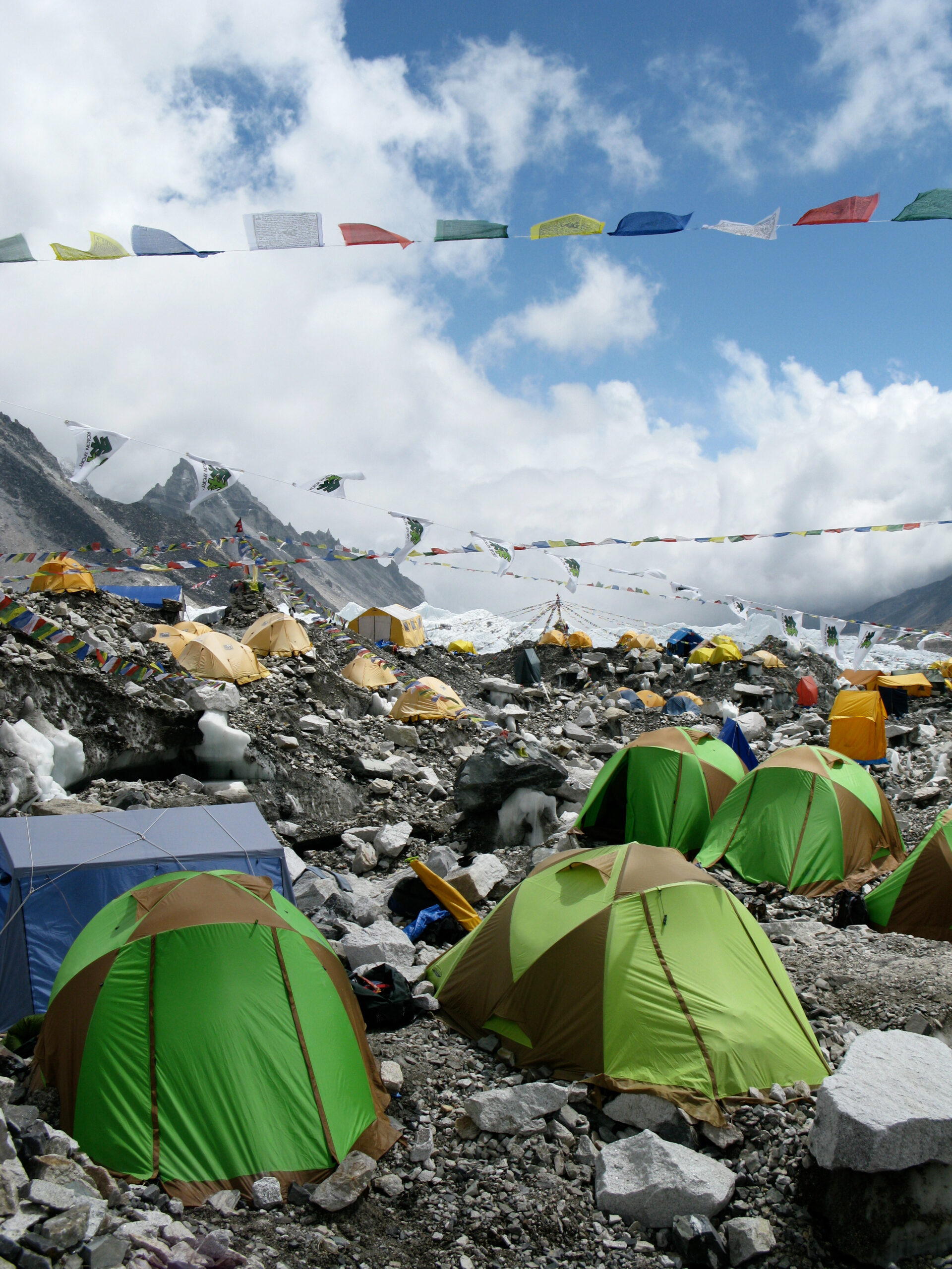 The Crowded Paths of Mount Everest Base Camp, Nepal