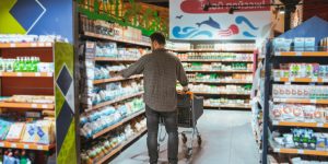 Man shopping in store