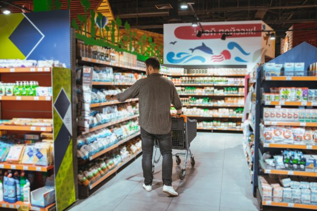 Man shopping in store