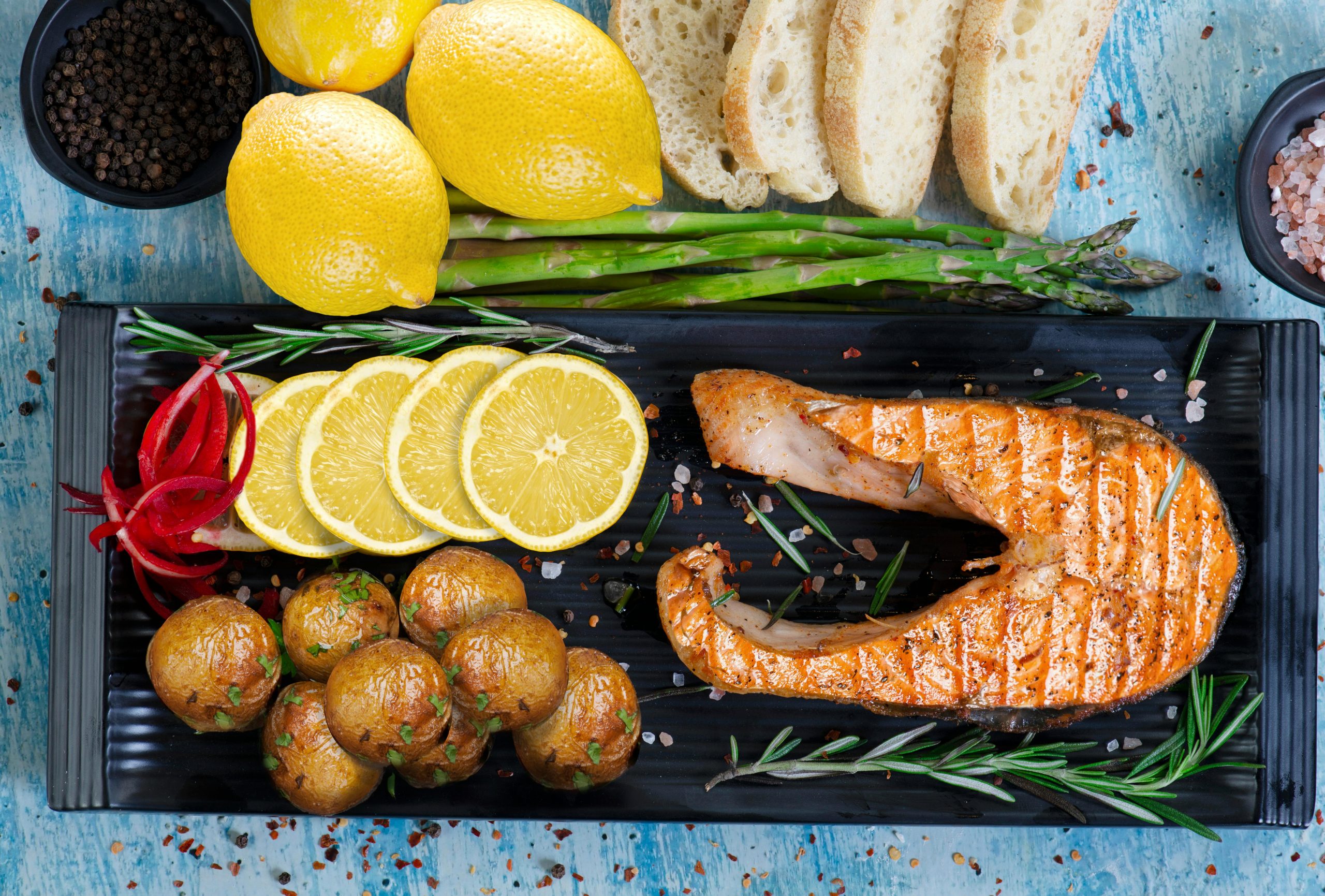 10. Baked Salmon with Lemon and Herbs