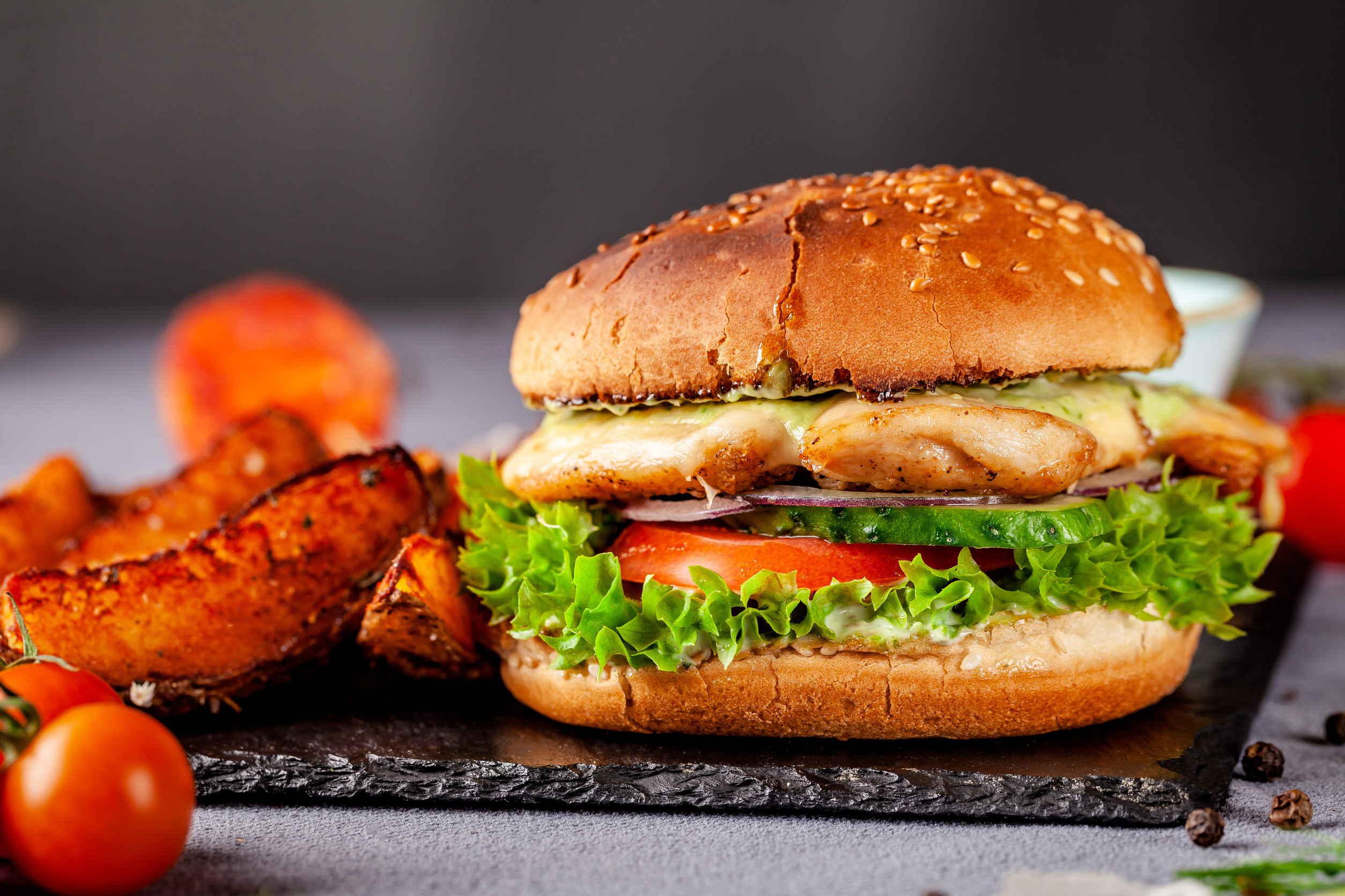 healthy fast food - grilled chicken