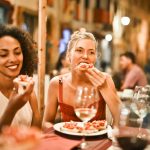 women eating at restaurant