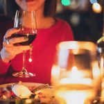 woman dining