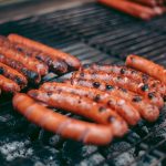 grilling hot dogs