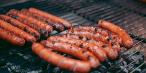 grilling hot dogs