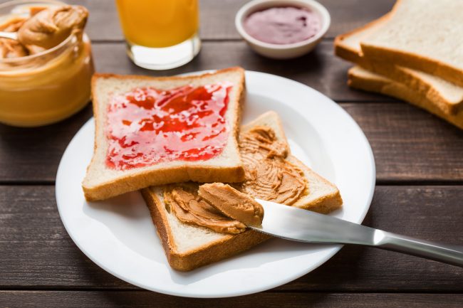 American traditional breakfast concept banned school lunch items