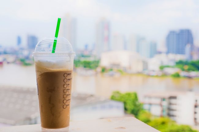 Ice coffee with river view and city view overrated brands