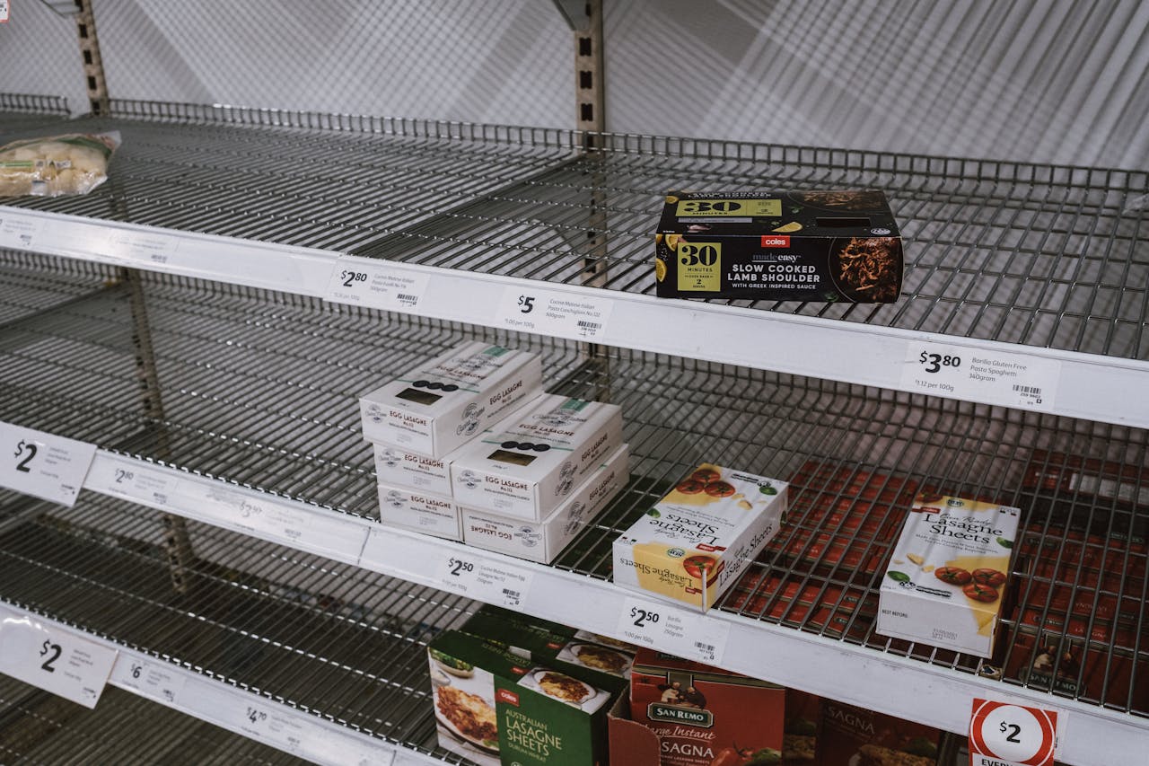 empty shelves