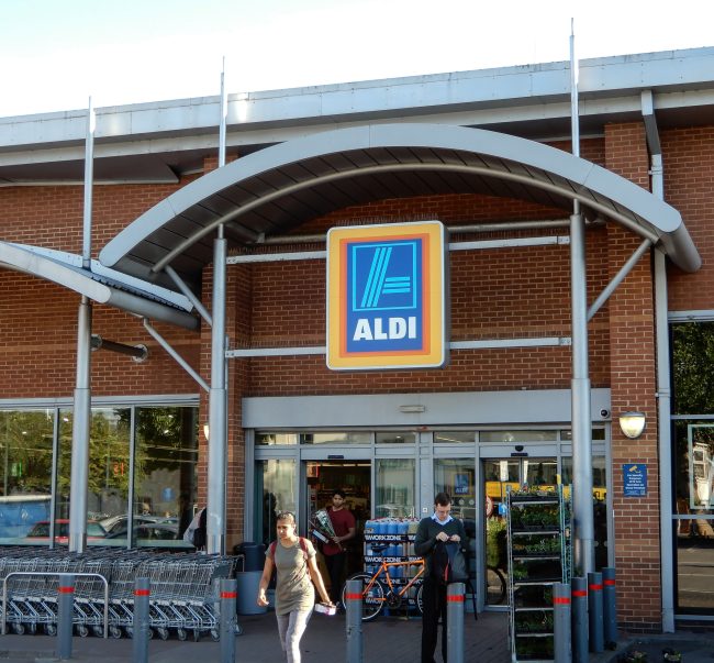Aldi Supermarket Entrance at The Station Shopping Park store policies