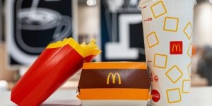 customer gestures at McDonald’s