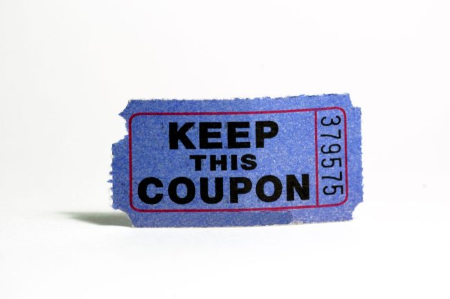 Ticket stub on white background The 8 Most Obscure Coupons You Didn't Know Existed