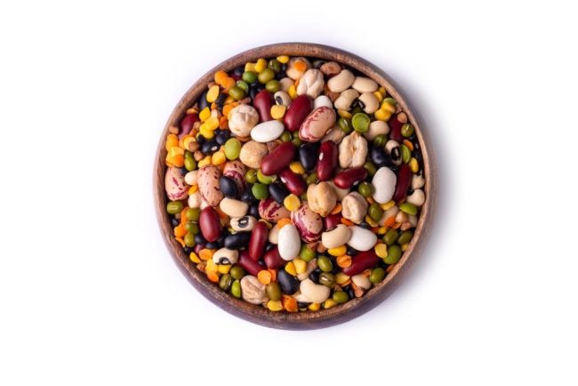 Mixed,Dried,Legumes,And,Cereals,Isolated,On,White,Background The Ingredient That Disappears from Shelves Every Time Inflation Spikes