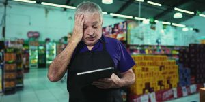 Store Directors Acknowledge Empty Endcaps Caused by Supplier Contract Issues