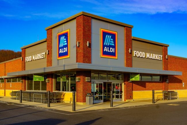 The exterior facade of an Aldi Food Market building on a sunny day. 10 Cheap Grocery Stores That Are Not Cheapest for Everything